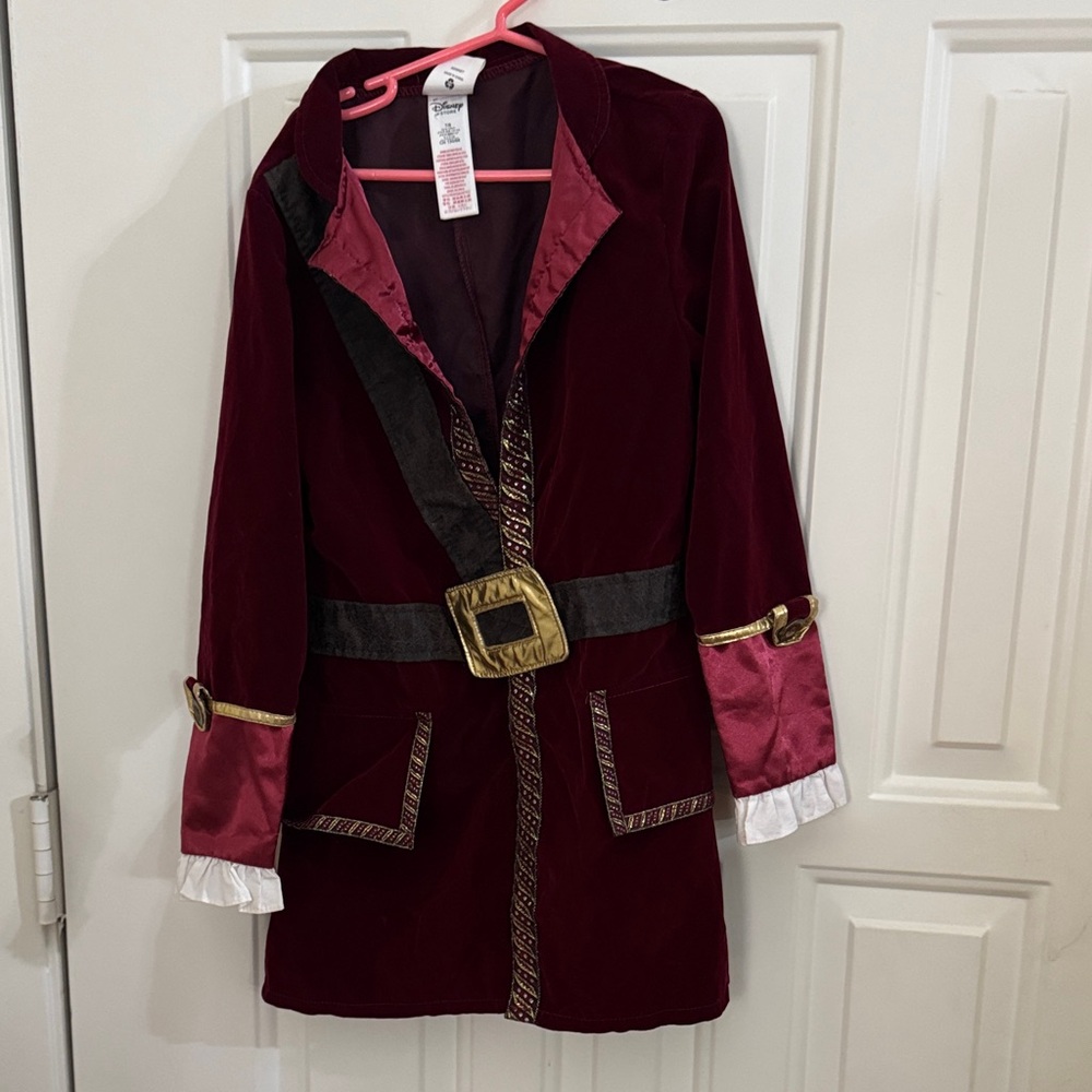Disney Captain Hook Jacket and Hat-  Burgundy Apparel
